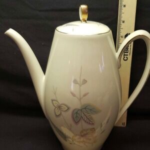 Eschenbach Bavaria Germany Porcelain Coffee Tea Set Gold Trim Floral W2211 9pc